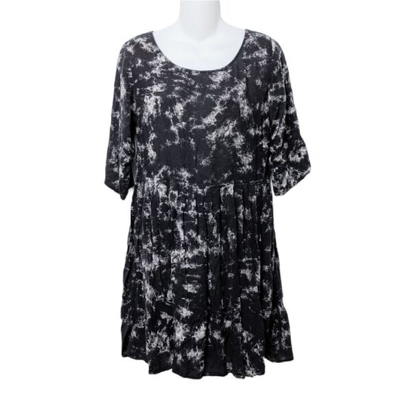 MOTEL ROCKS Tie Dye Marbled Lace Up Back Dress M - Picture 2 of 10